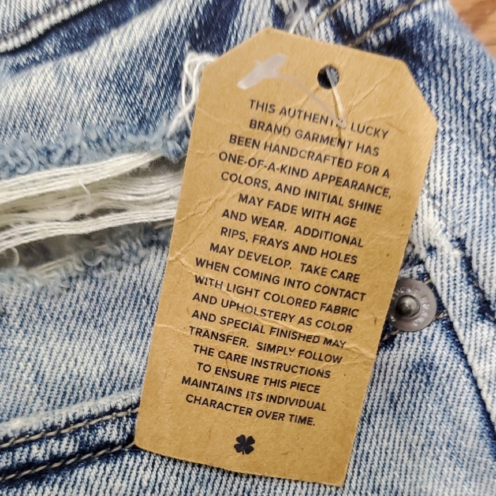 Lucky Brand Light Blue Distressed Jean Shorts - Picture 3 of 9